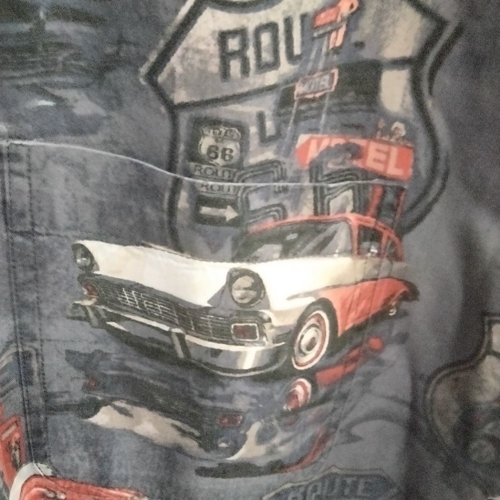 Route 66 Redhead Button Front Shirt All Over Print - Picture 3 of 5